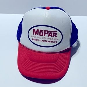 Mopar Parts  Dodge Chrysler Plymouth Jeep Nissum Hat Adjustable Snapback Cap VTG